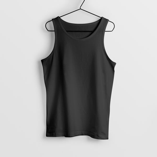 Men's black tank top